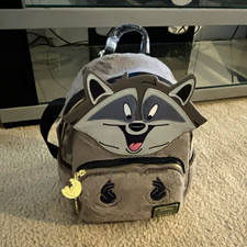 Loungefly Disney Pocahontas Meeko Mini Backpack Gray/Black, Disney Theme picture