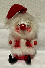 Vintage Italian Glass Santa Ornament 7.5