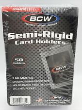 BCW Semi-Rigid Card Holders #1 1 Pack of 50 Sleeves YOU CHOOSE QUANTITY picture