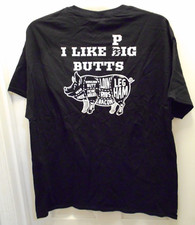 Big John's  Texas BBQ I like Pig's Big Butts  T Shirt Adult XL new Tag picture