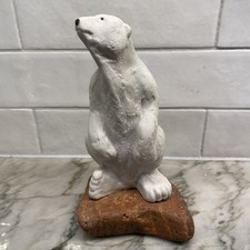 Vtg. Maigon Daga Studio Signed Polar Bear MCM Art Sculpture Stoneware Ceramic picture