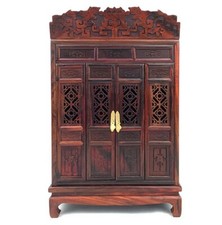 Rosewood Carved Buddha Altar Butsudan Shrine God Zen Portable Praying Decor picture