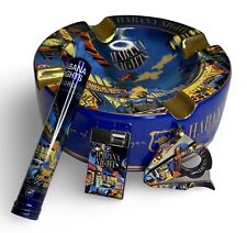 Limited Edition Habana Nights Cigar Large Ceramic Ashtray, Torch Lighter, Cutter picture