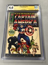 Captain America No. 100 CGC 4.0 1968 Big Premier Issue Signed Jack Kirby JSA picture