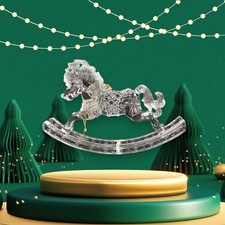 Vintage Lucie Sable Rocking Horse Christmas Ornament 3.5