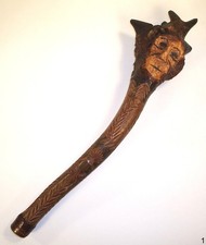 Antique Penobscot Native American Indian Carved Root Ceremonial War Club 15.5 