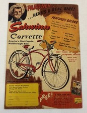 1957 Schwinn CORVETTE ad page ~ PARD'NER HERE'S A REAL BIKE picture