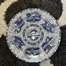 RARE Mottahedeh Torquay Blue  Salad Dessert Plate 1820 picture