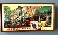 Vintage Early Original PABST BLUE RIBBON BEER Framed Advertising Sign Lithograph picture