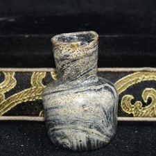 Extremely Rare Ancient Roman Glass Bottle Container in Perfect Condition picture