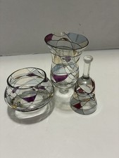 Lot PartyLite Vintage Mosaic Peglite Votive Candle Holder Snuffer picture