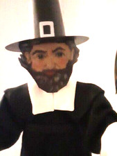 Vintage Pilgrim 1990s Thanksgiving Folk Art Shadow Dancer 16