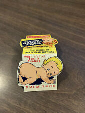 1930-40s Era Baby Diaper Laundry Service matchbook UNSTRUCK Mitchell BIG matches picture