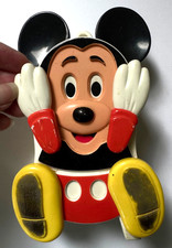 Vintage Disney Mickey Mouse Peek-A-Boo Musical Wind Up Toy - 1980s Illco - WORKS picture