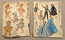 VTG McCall's Sewing Patterns Lot of 2 Doll Wardrobe 2468 & 2255 CUT - picture