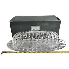 Mikasa Park Lane Crystal Glass Covered Butter Dish With Box Vintage picture
