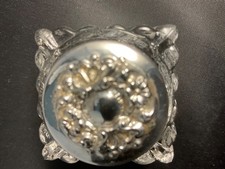 Victorian Sterling Silver Topped Inkwell W/EAPG Swirl Bottom picture