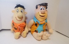 2 Vintage Fred Flintstones - Mattel 1993 Vinyl Head & Knickerbocker 1972 picture