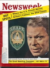 NEWSWEEK NATO Commander Norstad Western Defenses Hungary Suez Gandhi 12/17 1956 picture