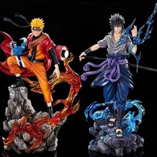 Naruto Uzumaki Uchiha Sasuke 23cm PVC Anime Action Figure Statue Collectible Toy picture