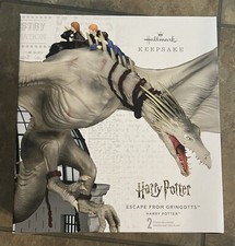 Harry Potter Hallmark Escape From Gringotts Kickstarter 2PC Ornament 2025 NEW picture