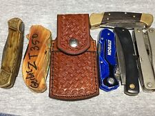 Personalized Leather Folding Knife Sheath Buck 110, Gerber, Multitool, Others picture