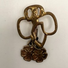 Vintage Girl Scout Brownie Membership Pin Brownie Elf Brooch MCM picture