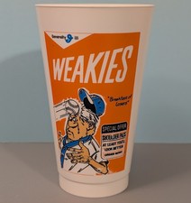 Krazy Kups For Kool Kats - Weakies - 1970s Plastic Cup RARE Amoco Humor Spoof picture