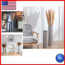 Sziqiqi Silver Tall Floor Vases 2Pcs picture