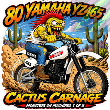 1980 Yamaha YZ465 9x9cm Durable Die-Cut Vinyl Sticker 1 of 5 picture