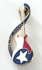 Vintage Odyssey Of The Mind Texas Flag OM OotM Guitar TX OM Rocks Lapel Pin picture