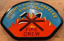 Fire Department LA County Fire Crew 3D routed patch plaque sign Custom picture