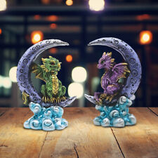 2-Pc Lovely Little Dragon Set - Dragons Sitting on the Moon 6