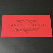 Vintage 1969 American Greetings Christmas Card Red Gold Happy Holidays B-15403 picture