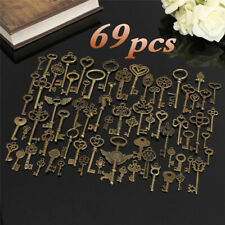  Set of 69 Antique Vtg old look Ornate Skeleton Keys Lot Pendant Fancy Heart Bow picture