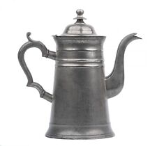 An Early American Pewter Covered Copper Botton Lidded Coffee Pot picture