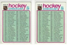 1975-76 Topps #267 Checklist 221-330 Clean unmarked picture