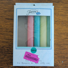 VTG Genuine Fiesta Copco 8” Candles Licensed Fiestaware 4 Pastel Candles NOS picture