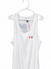 Chi Phi Fraternity American Flag Tank Top- Size Large-New picture