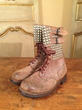 WWII Vietnam Military Jump Boots Steampunk Ranger Scout Boots Mens 8 picture