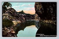 Rockland ME- Maine, Old Lime Quarry, Antique, Vintage Souvenir Postcard picture