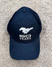 Ford Mustang 50 Years Official Licensed Black Baseball Cap Hat picture