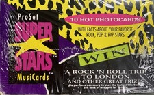 2x 1991 PRO SET SUPER STARS MUSICARDS Series 1 Trading Cards Box Madonna Jackson picture