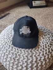 Vtg Planet Hollywood Houston, TX Souvenir Hat Adjustable Ball Cap Black Silver  picture