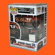 Ja'Marr Chase Auto Autographed Funko Pop Figure #177 Beckett COA in Protector picture