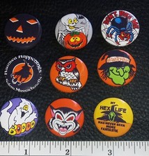 Halloween Buttons Pins Badges Cute Horror Goth Gothic Punk Funny Vintage Style picture