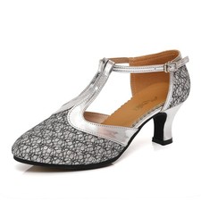 Women's Flapper Shoes Vintage Gatsby 1920s Ballroom Dance Shoes 8 picture