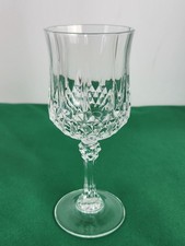 Vintage Clear Cut Crystal Wine Goblet – Diamond Panel Pattern – 7