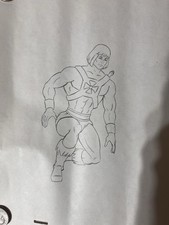 He-Man MOTU Lootcrate 1984 Original Art w/COA Animation Prod Pencil 87-87 HM 3 picture