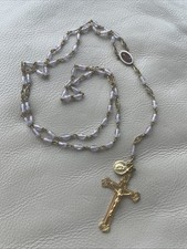 Antique Gold Filled Czech Saphiret Rosary picture